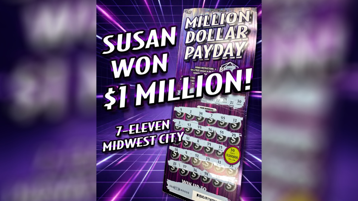 Oklahoma woman wins $1 million prize on scratch-off ticket