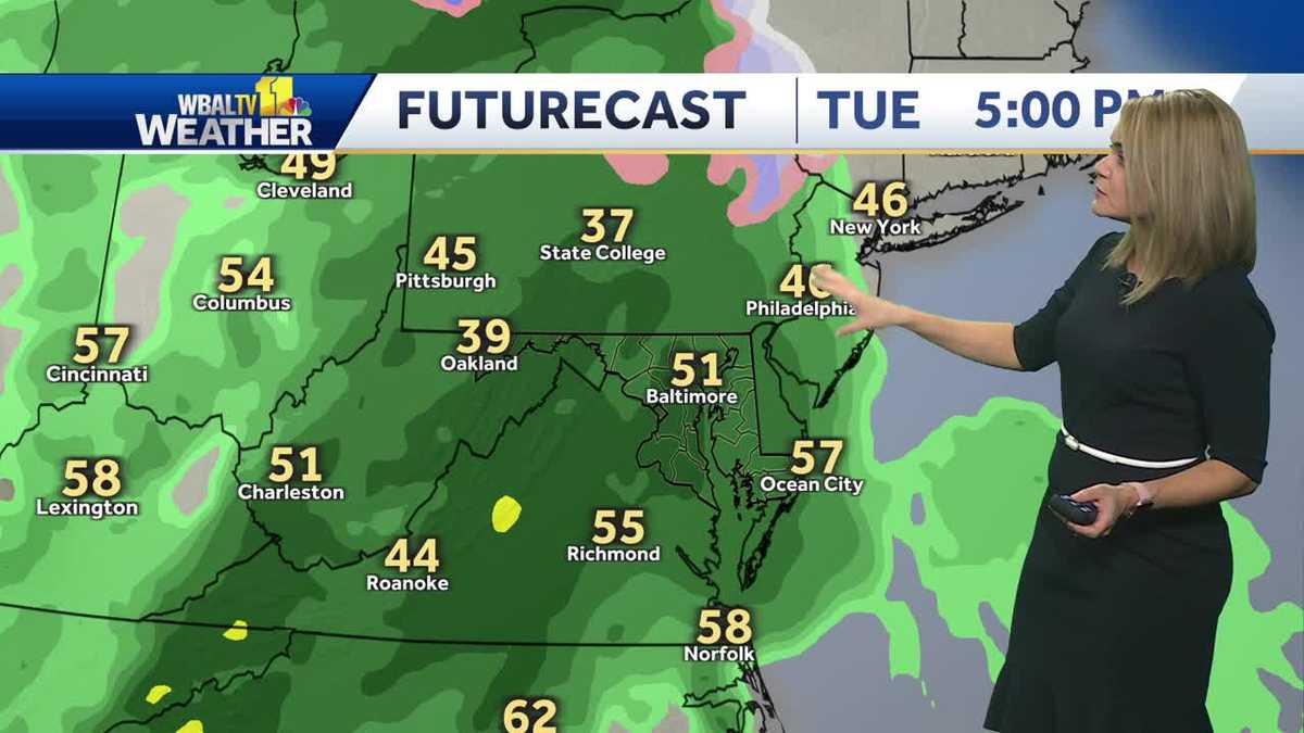 Chilly start to week, rain in forecast for Tuesday