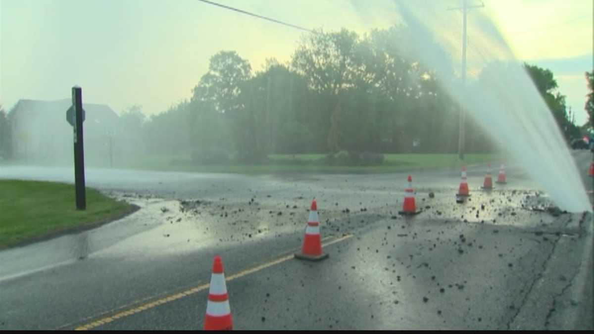 Water main break in Franklin Park