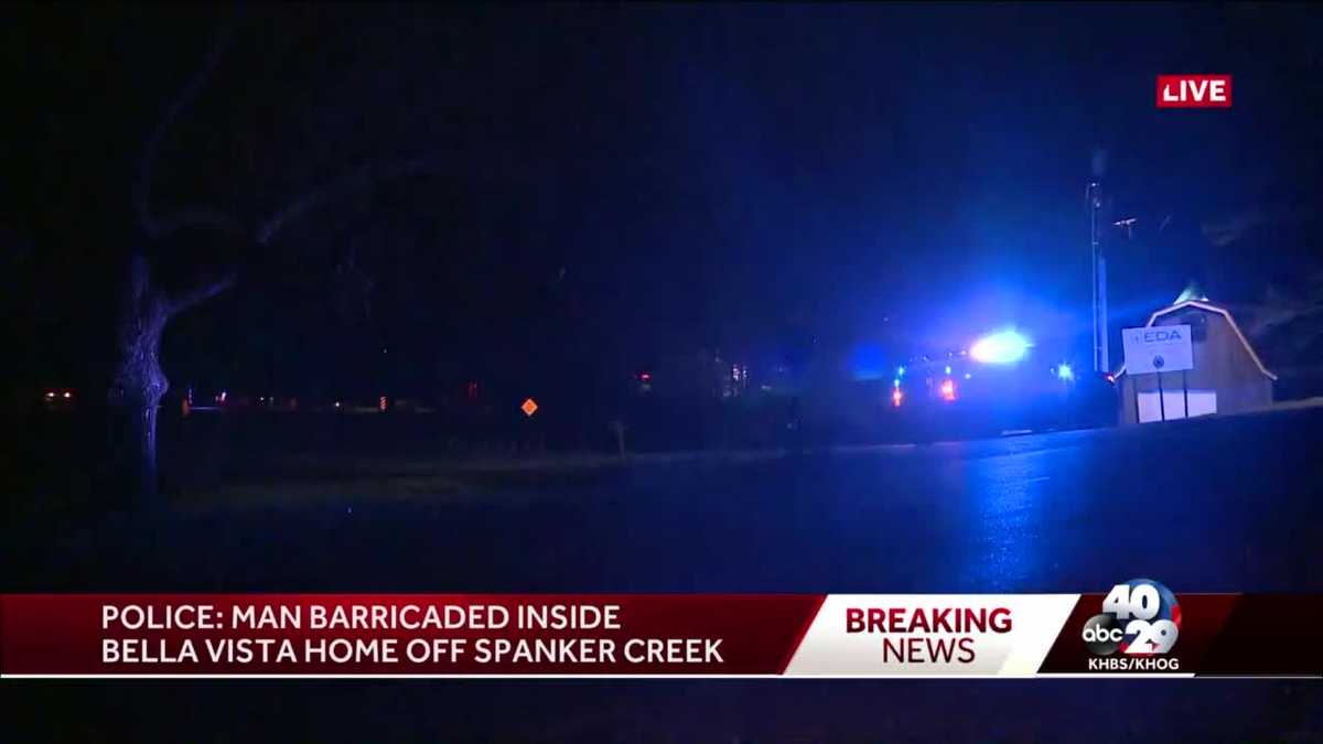 Man in custody after he barricaded himself inside a house in Bella Vista