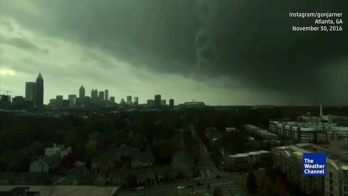 Timelapse of Storm Clouds Moving Through Atlanta