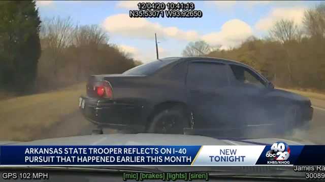 Arkansas State Trooper reflects on pursuit that ended in near head-on collision