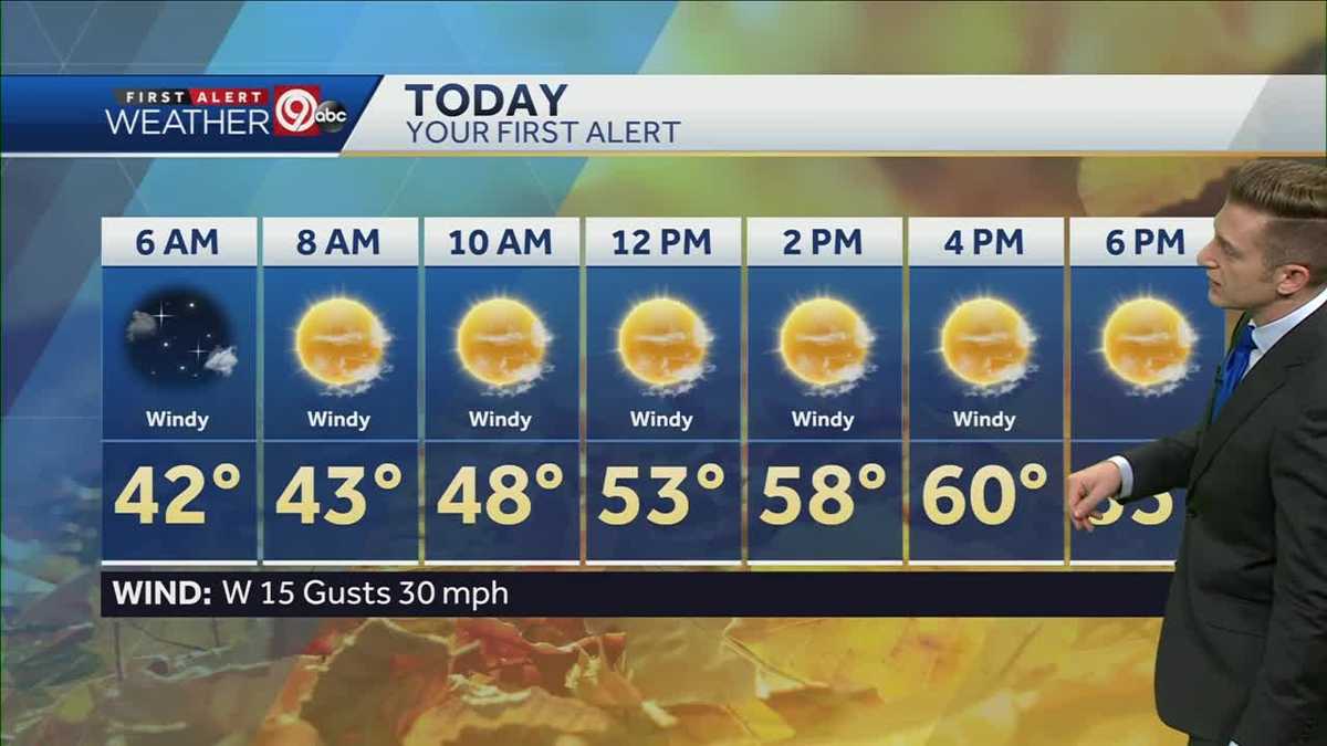 Windy, chilly conditions expected for Tuesday