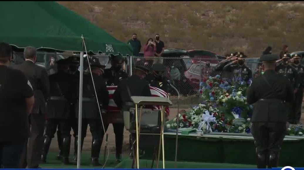 Family, close friends and fellow officers attend services honoring