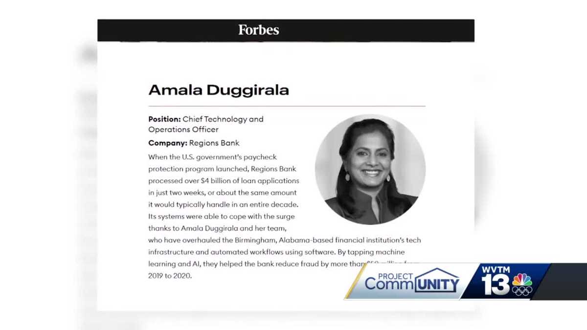Women Breaking Barriers Amala Duggirala, recognized on Forbes' CIO