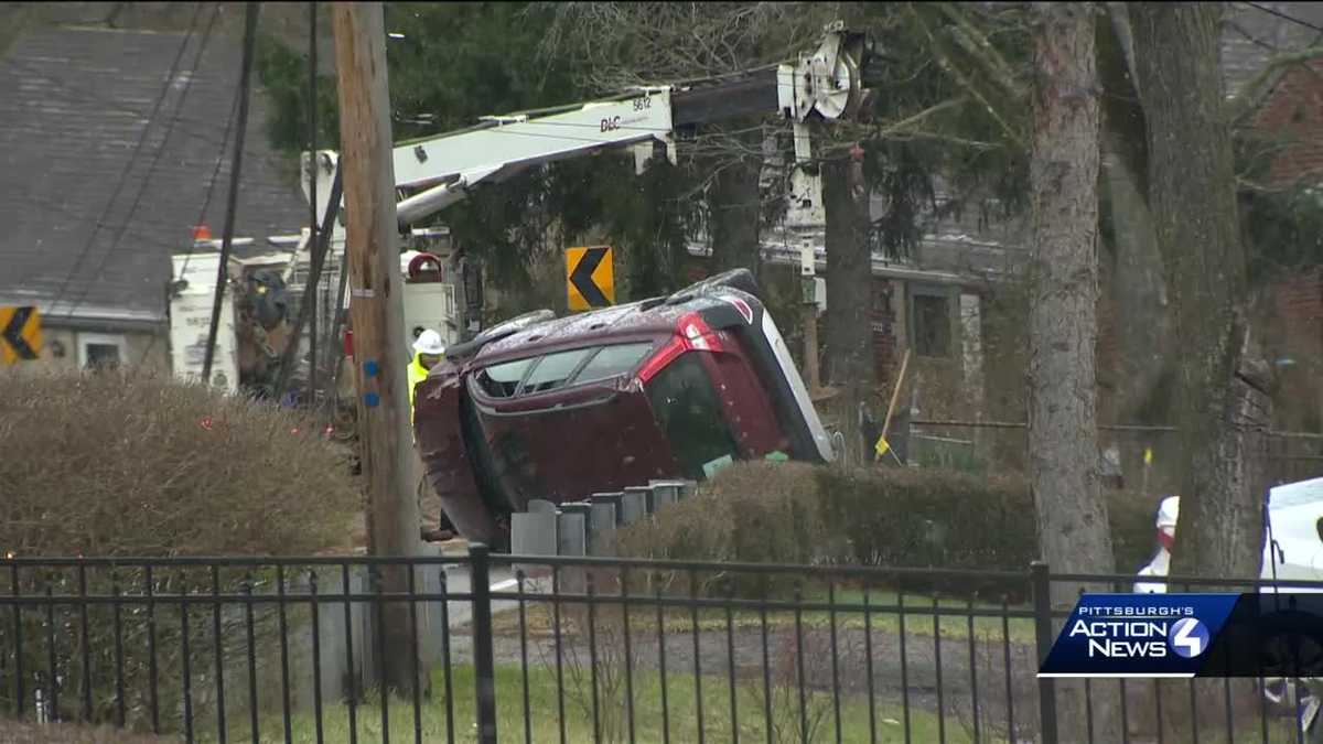 Universal Road in Penn Hills closed after vehicle hits utility pole