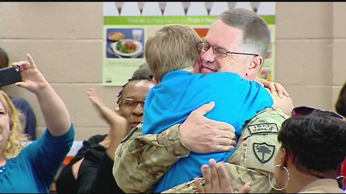 Soldier Dad Surprises Son During School Assembly