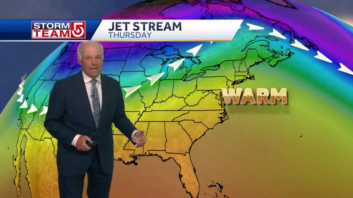 Video Surge of warm air heading to Massachusetts