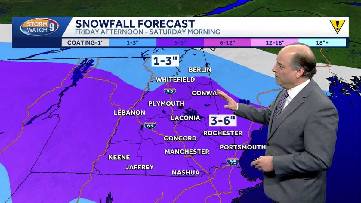 Video: Snow expected in New Hampshire on Friday