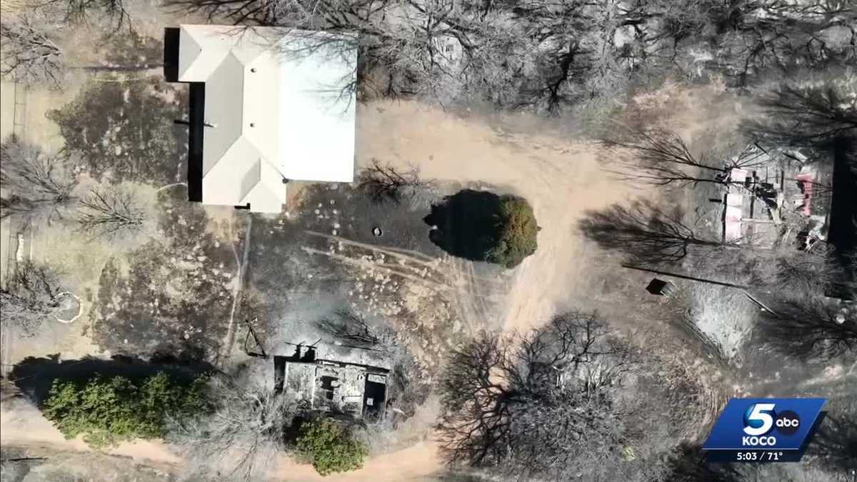 Wildfires leave scorched ground, damage across Oklahoma amid high fire danger day