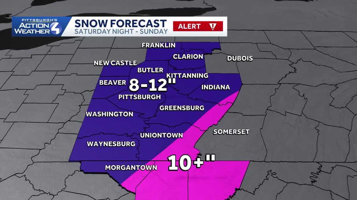 Western PA: Biggest snow since Snowmageddon this weekend