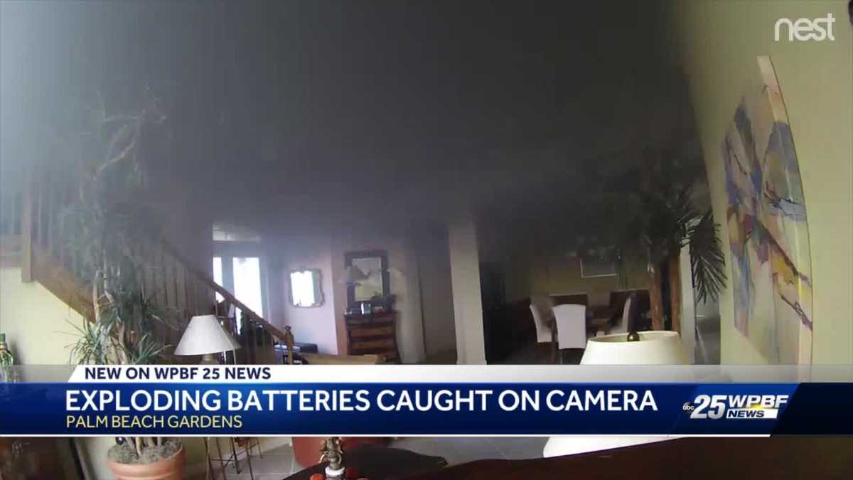 Caught on camera Exploding batteries ignite house fire