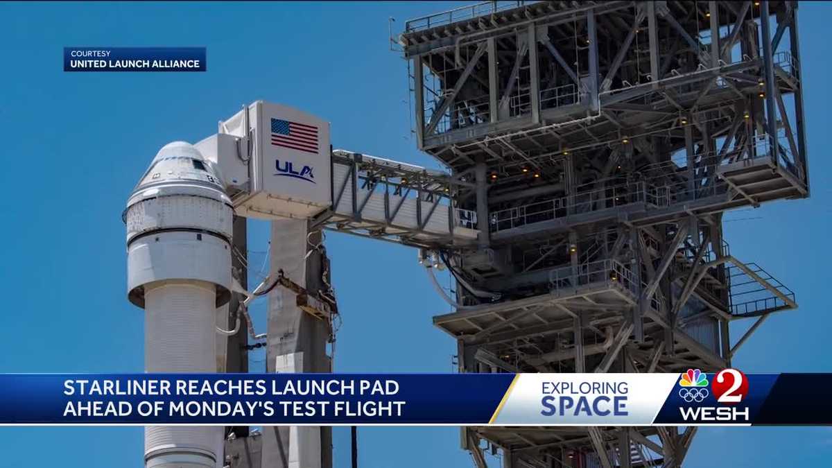 De Starliner-testmissie is in volle gang en de raket staat op het lanceerplatform