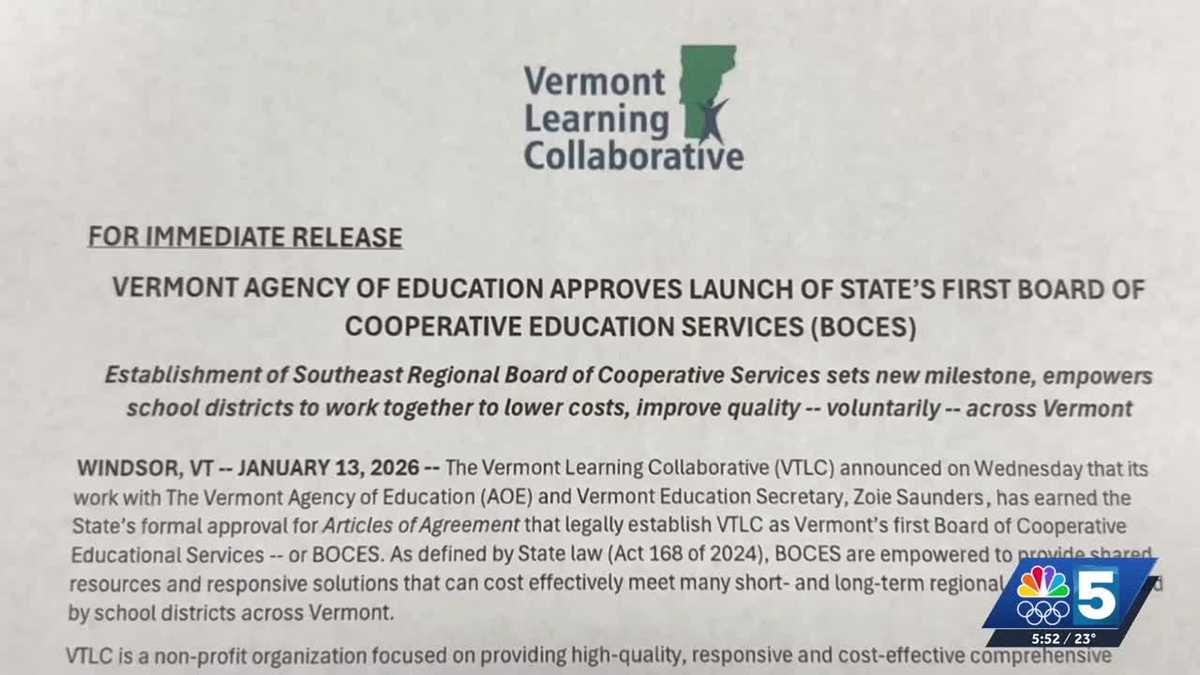 Agency of Education approves Vermont's first BOCES, a resource sharing program for school districts