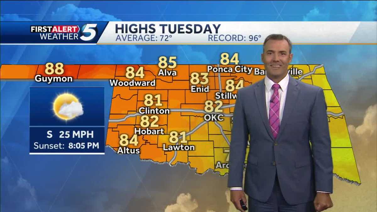 FORECAST Warm and windy, storms tomorrow