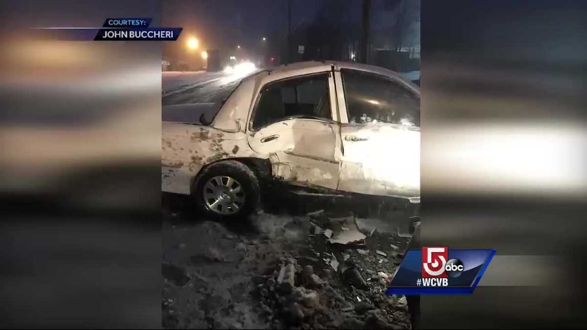 Slick conditions from snow causes several wrecks
