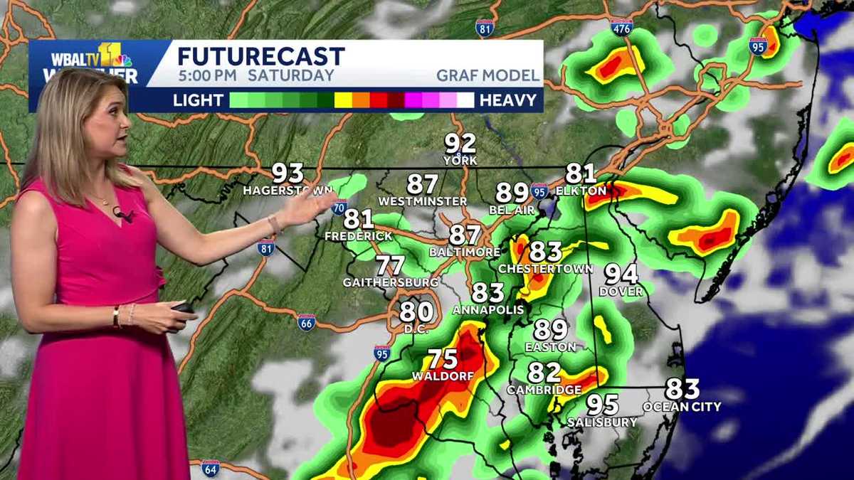 Severe storms possible Saturday in the Baltimore area