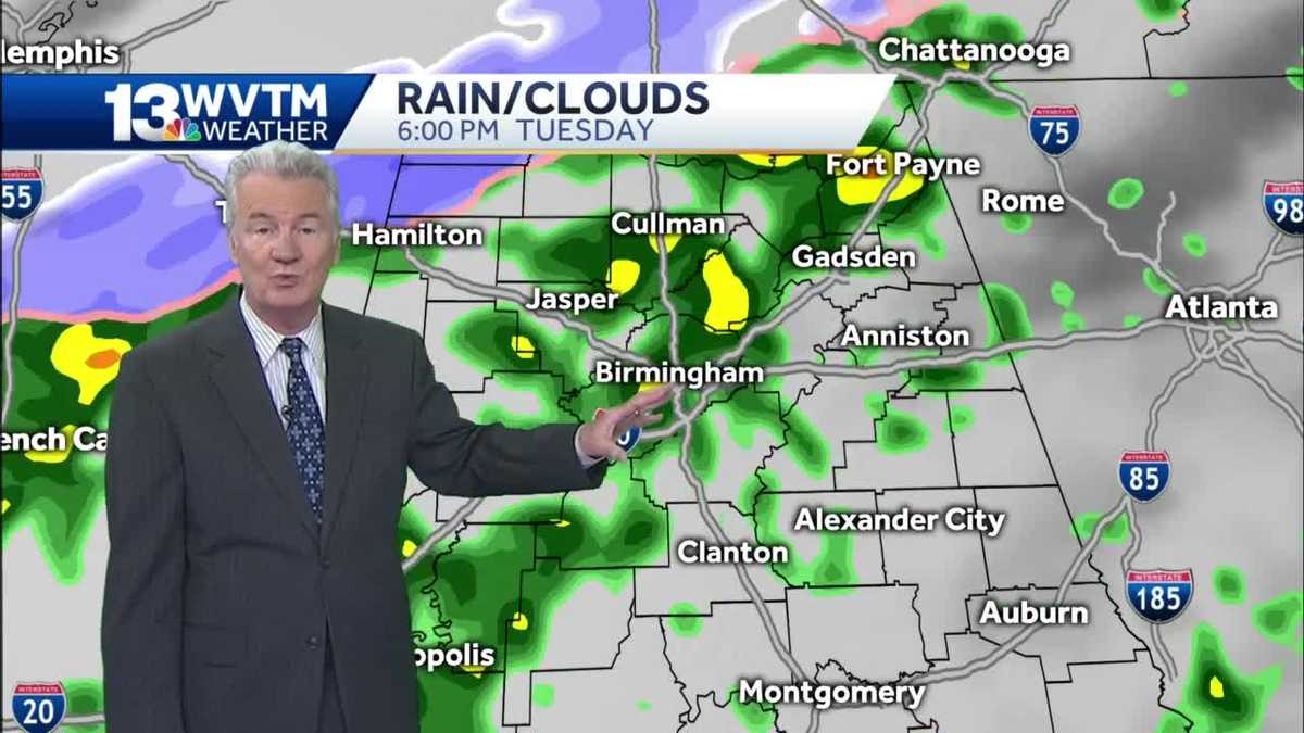 Big temperature drop, snow possible in Alabama on Tuesday
