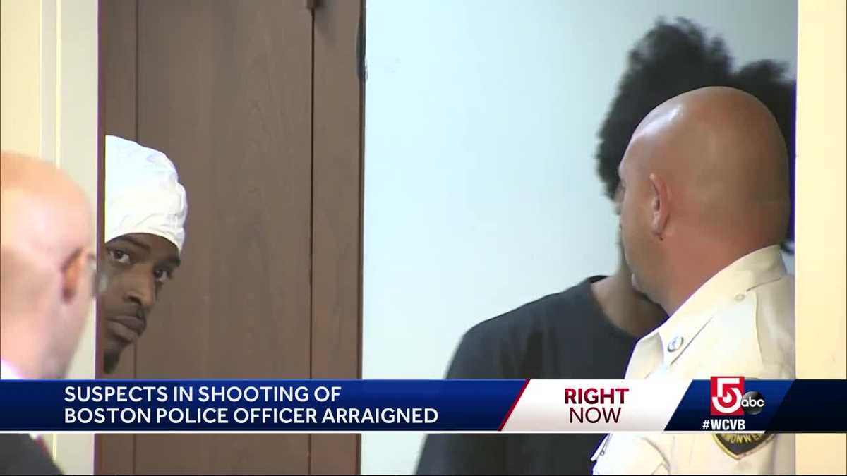 2 accused in shooting of Boston officer in court