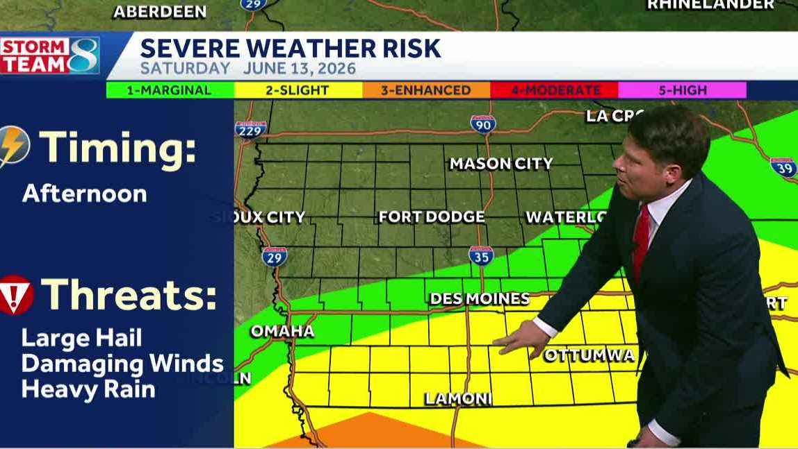 Iowa weather: Looking ahead at more storm chances Saturday