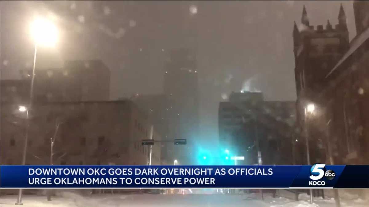 OKLAHOMA POWER OUTAGE Downtown OKC goes dark to conserve power
