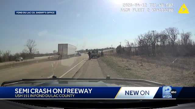 Watch: Semitrailer crashes into car in Fond du Lac County - Vimarsana News