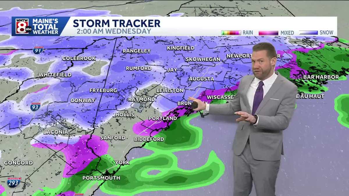 Snow, sleet and freezing rain for Maine's Wednesday morning commute