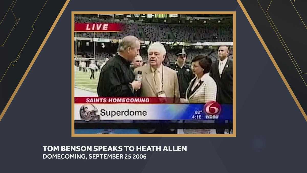 Watch Heath Allen interview Tom Benson moments after the explosive end to the Domecoming game