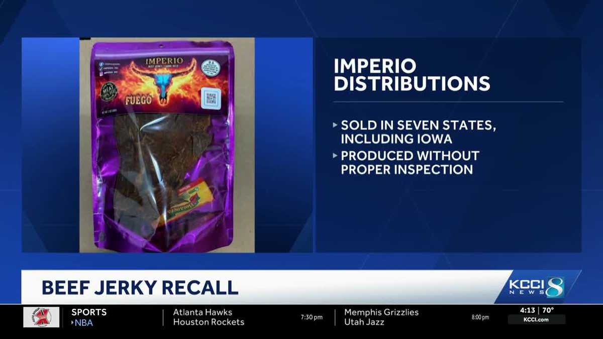 Beef jerky recalled in Iowa and six other states over inspection issue ...