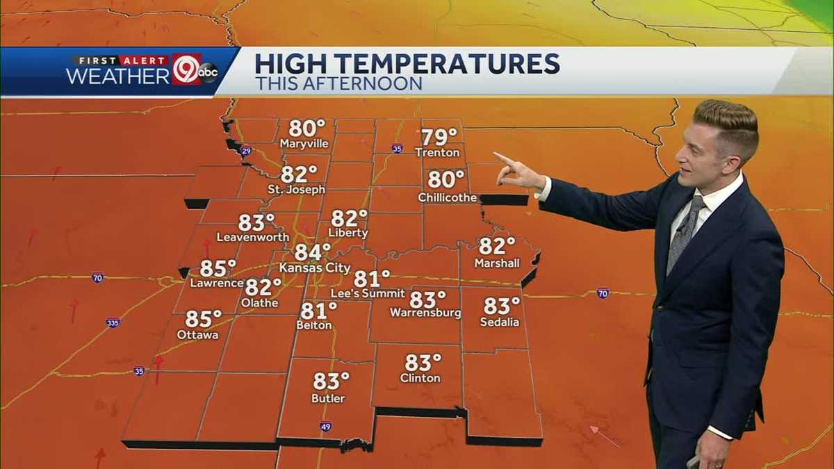 Sunny, temperatures in the 80s through the weekend