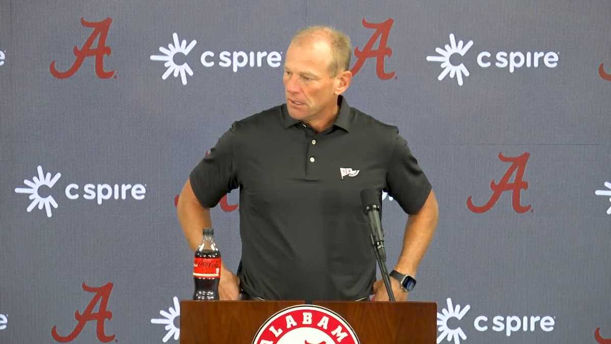 Alabama coach DeBoer talks about the last game, the next game,  and  a first he had with the Crimson Tide