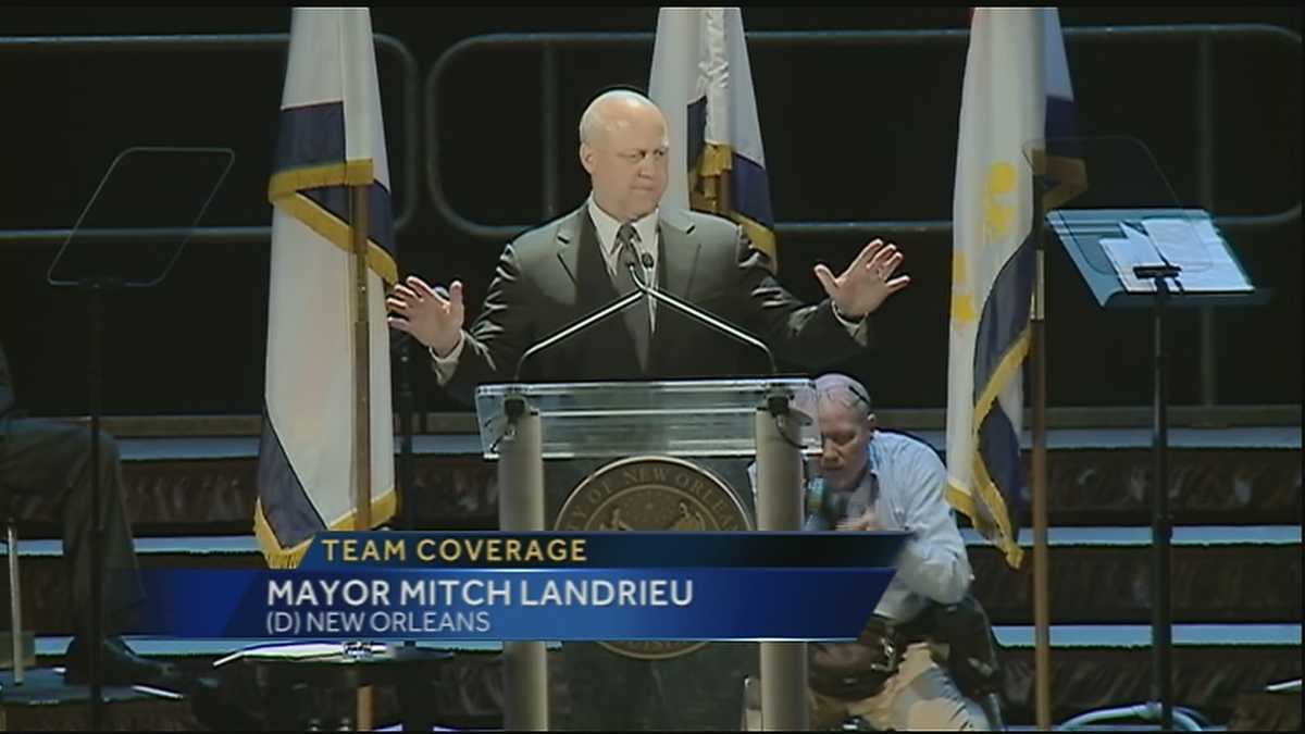 Mitch Landrieu delivers inaugural speech after being sworn in for second term