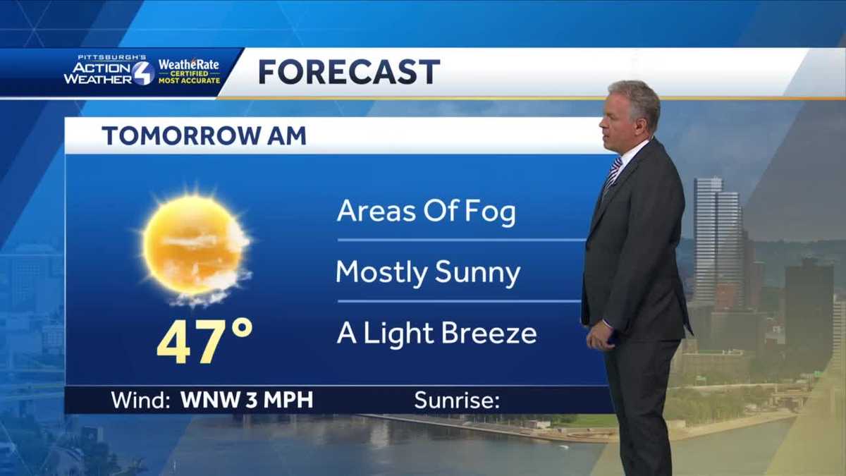 Sunshine continues Friday in Pittsburgh area, rain returns Sunday