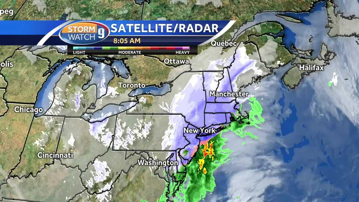 Watch: Heavy snow for hours in NH