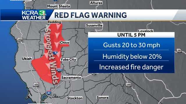 North winds prompt a Red Flag Warning and showers pop in the Sierra