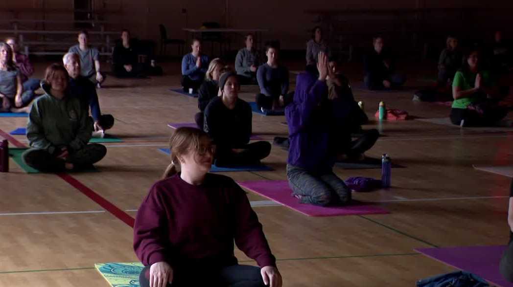 Hundreds gather for Yoga Fest in Bay View to start the new year