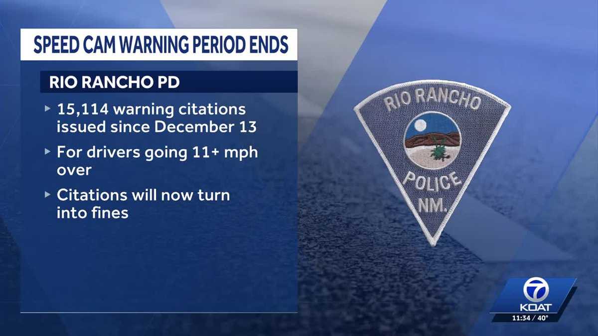 Rio Rancho speed camera warning period over - KOAT
