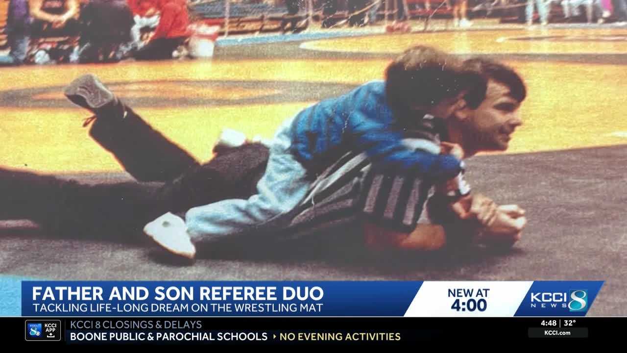 Iowa father-son referee duo pin down lifelong dream on wrestling mat