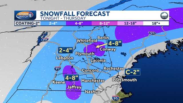 New Hampshire forecast video: Chilly day before snow moves in