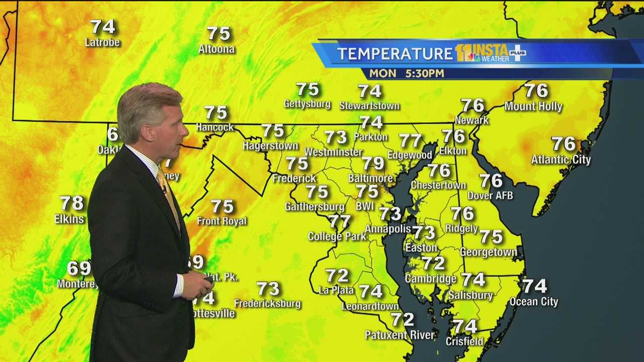 Monday Night's Maryland Weather Forecast