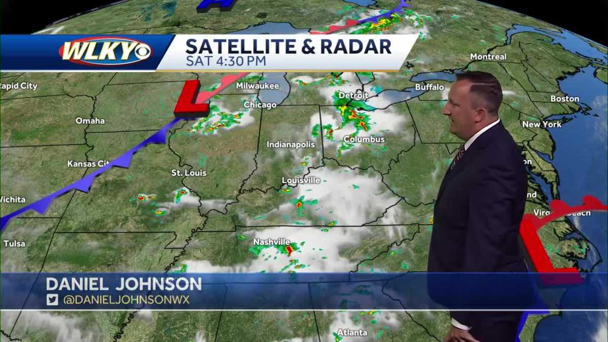 Scattered storms expected on Sunday