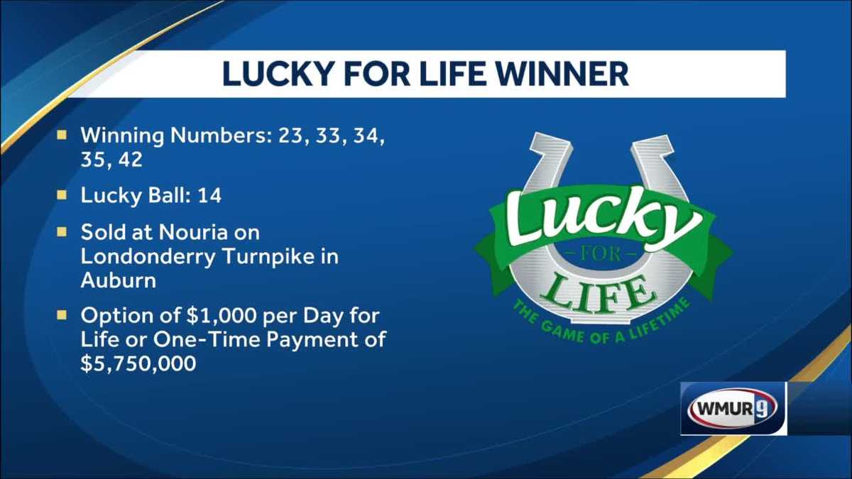 Winning Lucky For Life ticket bought in Auburn, NH