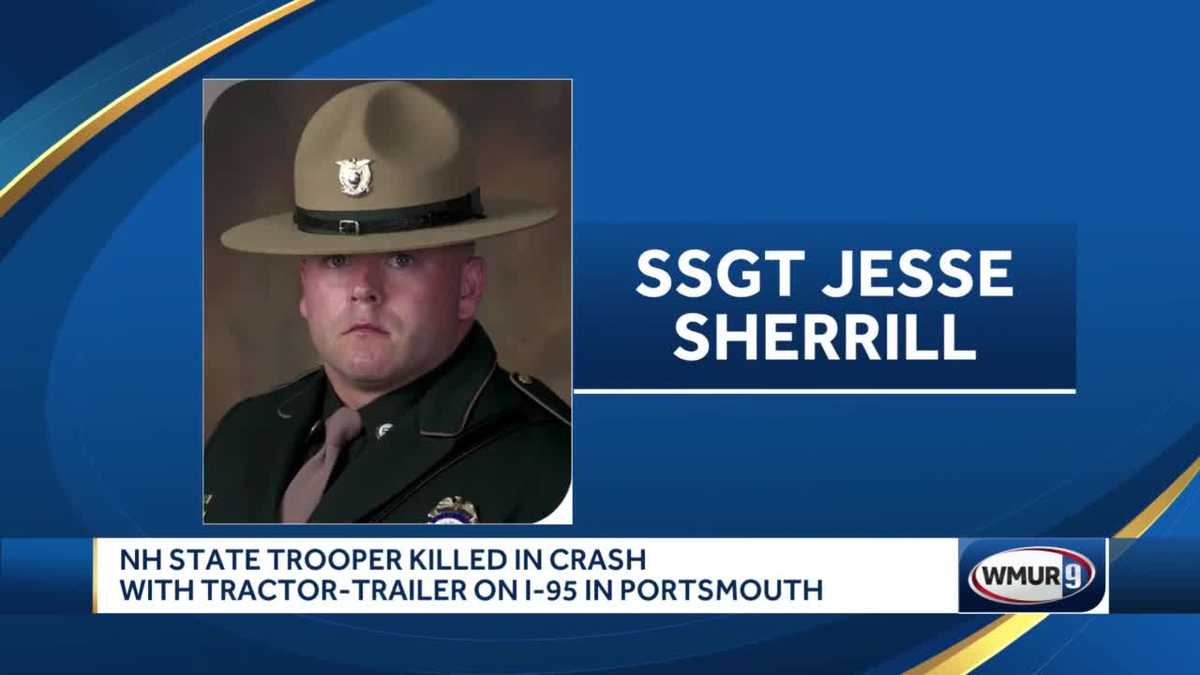 NH state trooper killed in crash with tractor-trailer on I-95 in Portsmouth
