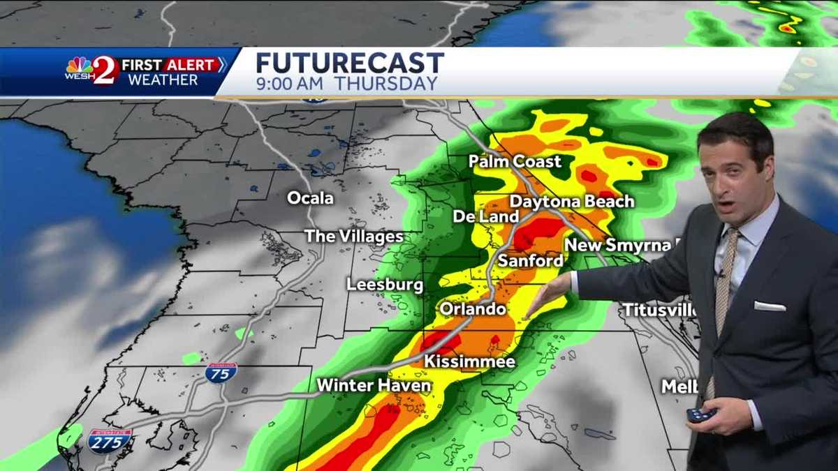Storms roll across Central Florida Thursday