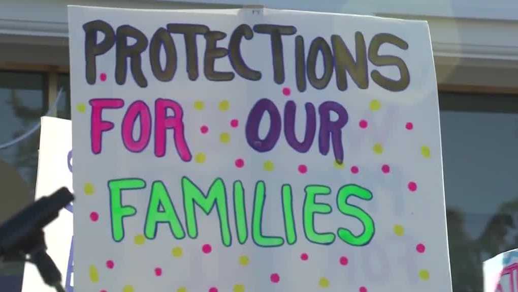 Protesters march the capitol advocating immigrant rights after fatal ICE shootings