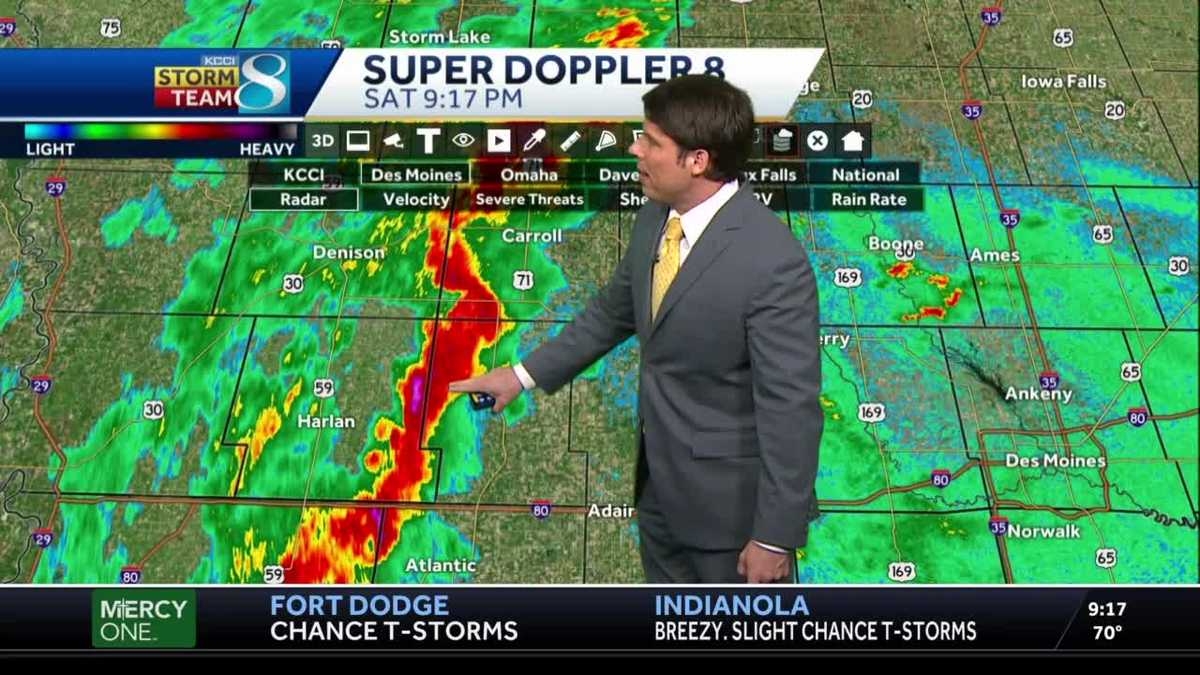 A line of storms sweep the state