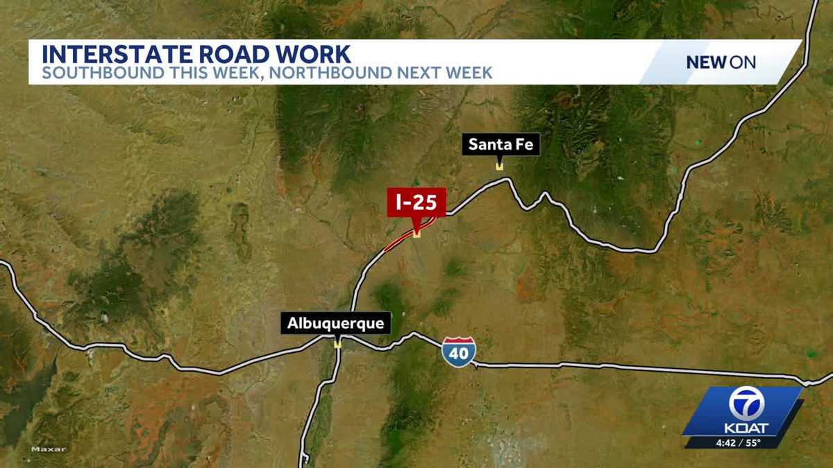 I-25 work to close lanes between Albuquerque and Santa Fe
