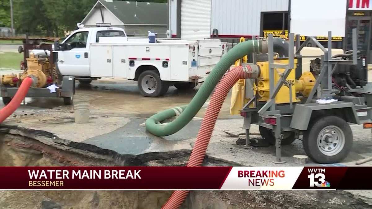 Crews repair water main break in Bessemer; water being restored