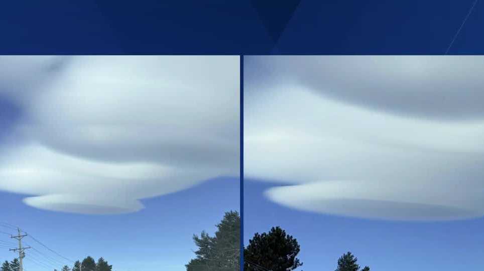 Dramatic lenticular clouds form in New Hampshire skies