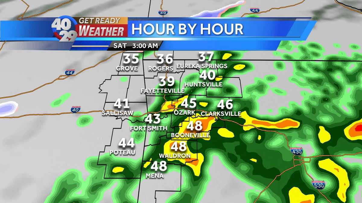 HourbyHour Forecast Saturday Winter Weather